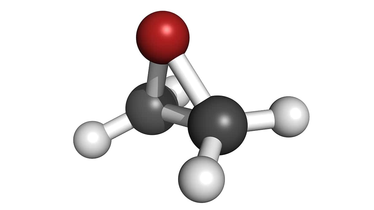 Ethylene oxide (EO), molecule, gas sterilization research studies