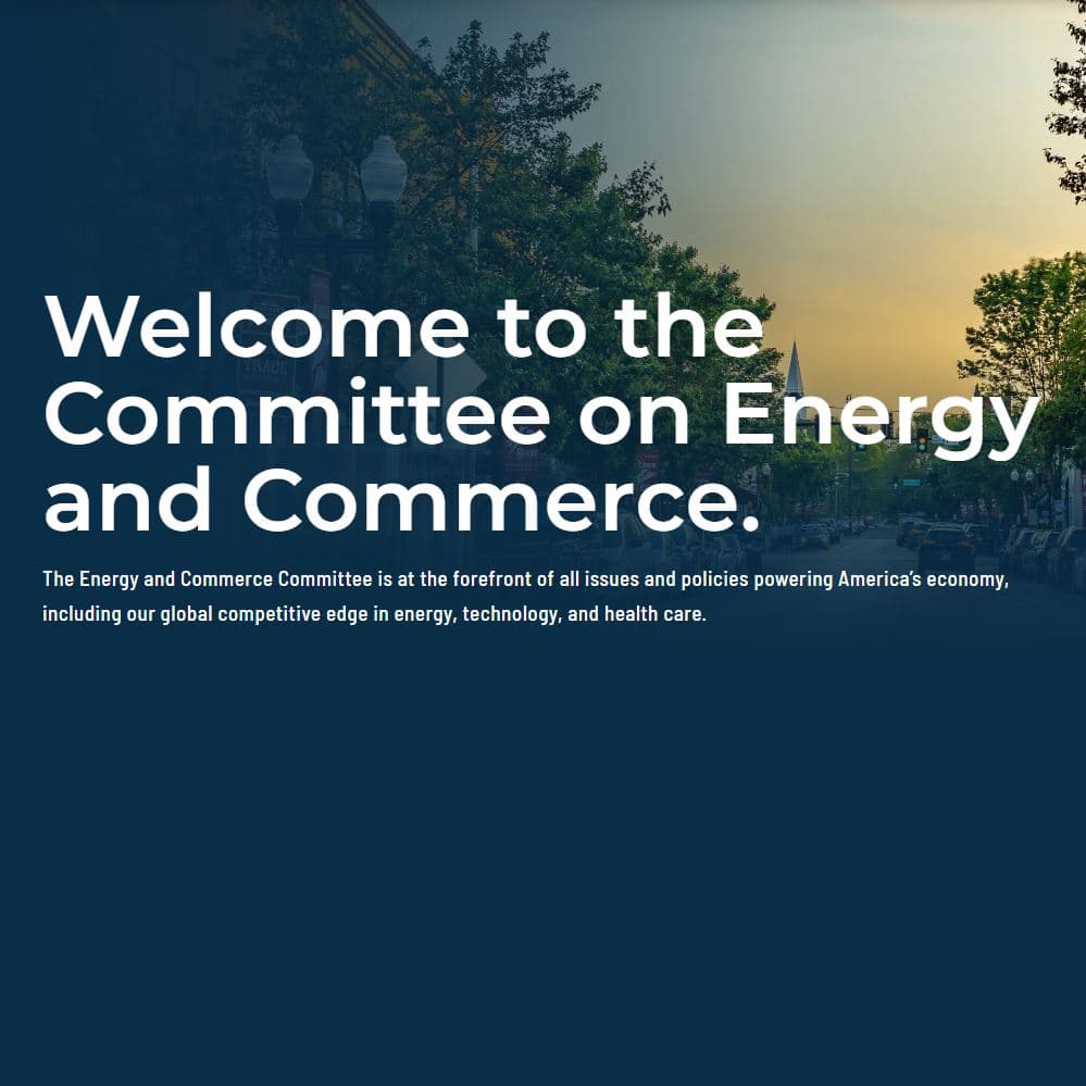 House Energy and Commerce Committee homepage image