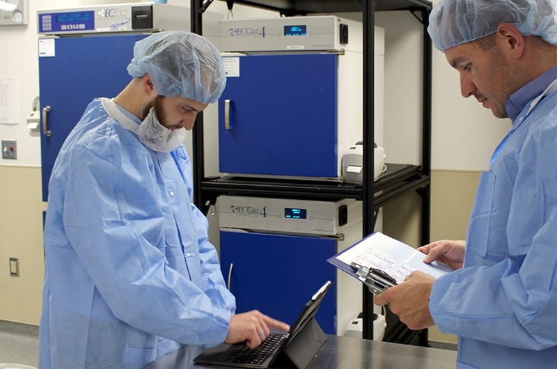 Field Service Department Techs performing sterilizer repair and service