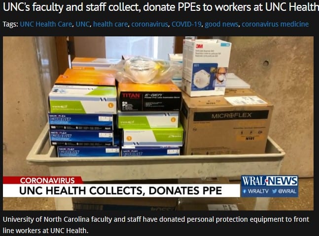 WRAL: Andersen is honored to work with UNC Dental School to ensure 1,500 N95 masks are decontaminated daily for workers at UNC Health during the pandemic